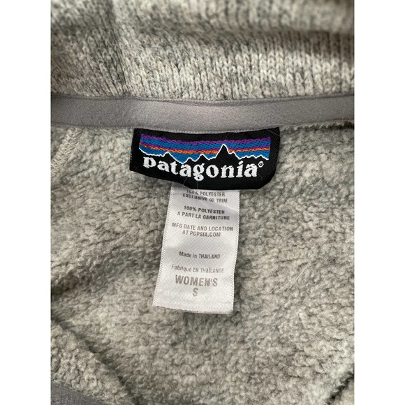 Patagonia Better Sweater 1/4 Zip Quarter Fleece Jacket Natural Feather Grey Sz M - Picture 4 of 4